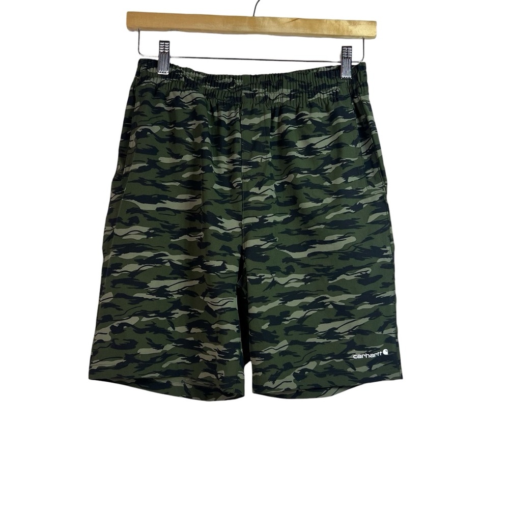 Carhartt Green Camouflage Boys Shorts Size L (14/16) Outdoor Gorpcore